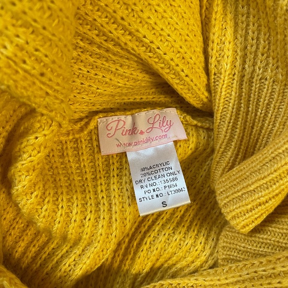 Pink lily mustard sweater - Picture 5 of 6